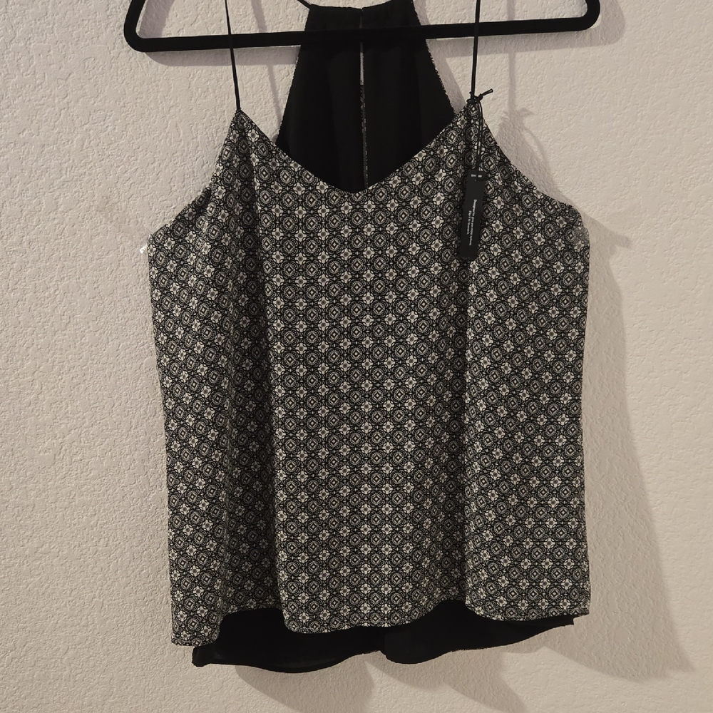 Express Barcelona Cami Black and White Patterned Women's NWOT